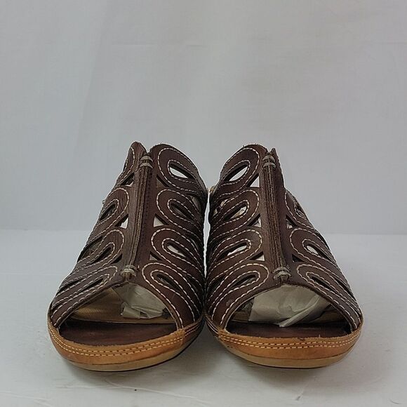 Pikolinos Capri CutOut Leather Comfort Wedge Women's Mule - Picture 8 of 14